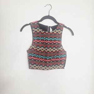 H&M Loves Coachella Sleeveless Aztec Crop Top
